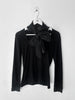 DRIES VAN NOTEN - late 1990s LONG SLEEVE TOP WITH OVERSIZED SCARF COLLAR