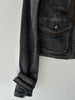 GIANFRANCO FERRÉ - early 2000s CROP FIT DENIM JACKET WITH EXPOSED ZIP DETAILS