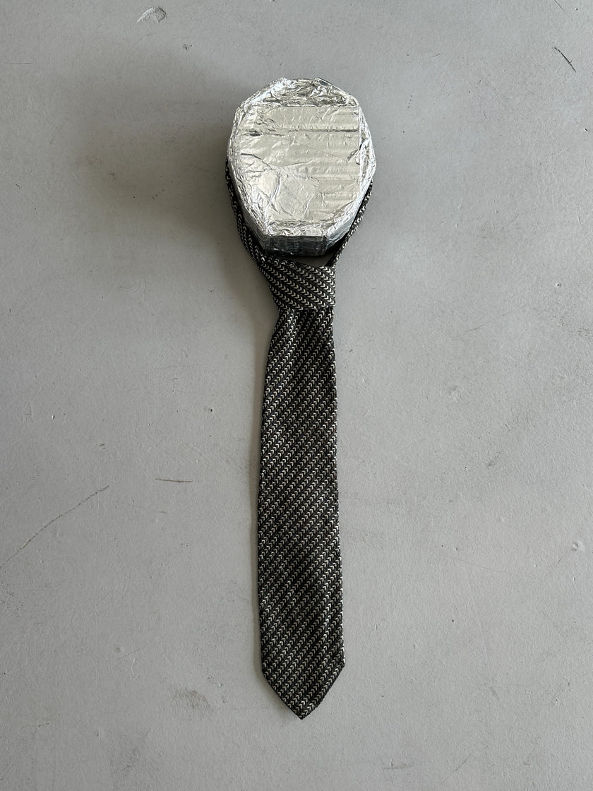 GIORGIO ARMANI - 1980s PATTERNED SILK TIE