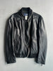 VERSUS VERSACE - early 2000s REMOVABLE COLLAR LEATHER JACKET