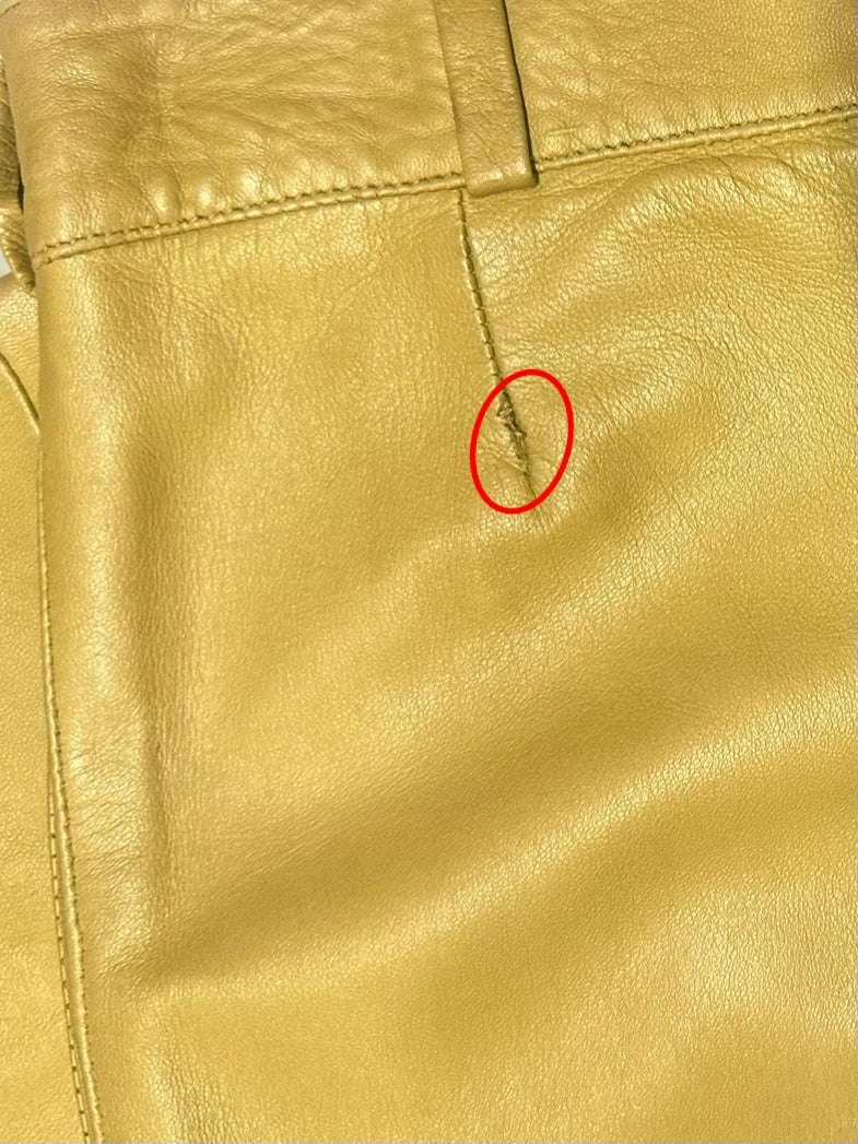 GIANNI VERSACE - 1980s LEATHER TROUSERS WITH FRONT PLEATS