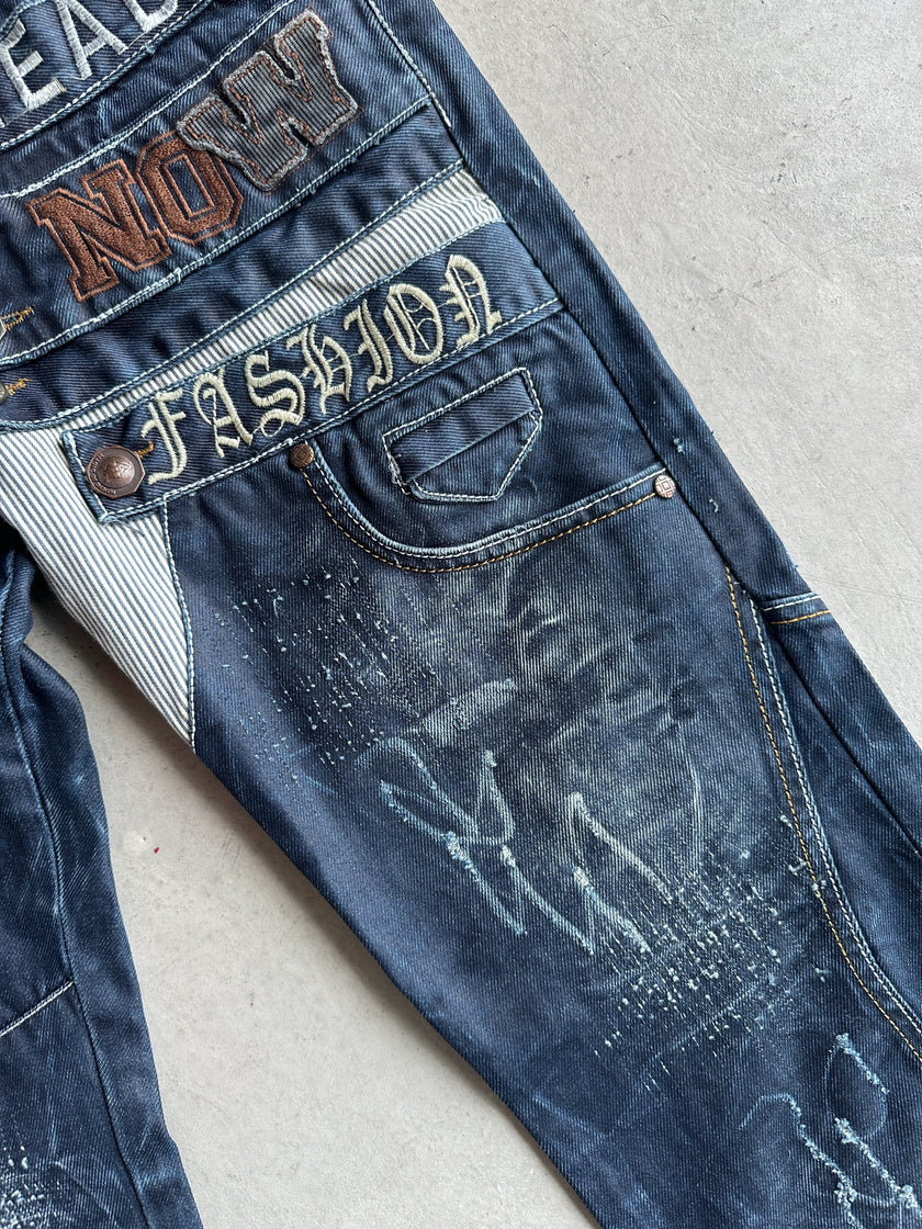 2000s MULTI CLOSURE LAYERED FRONT JEANS