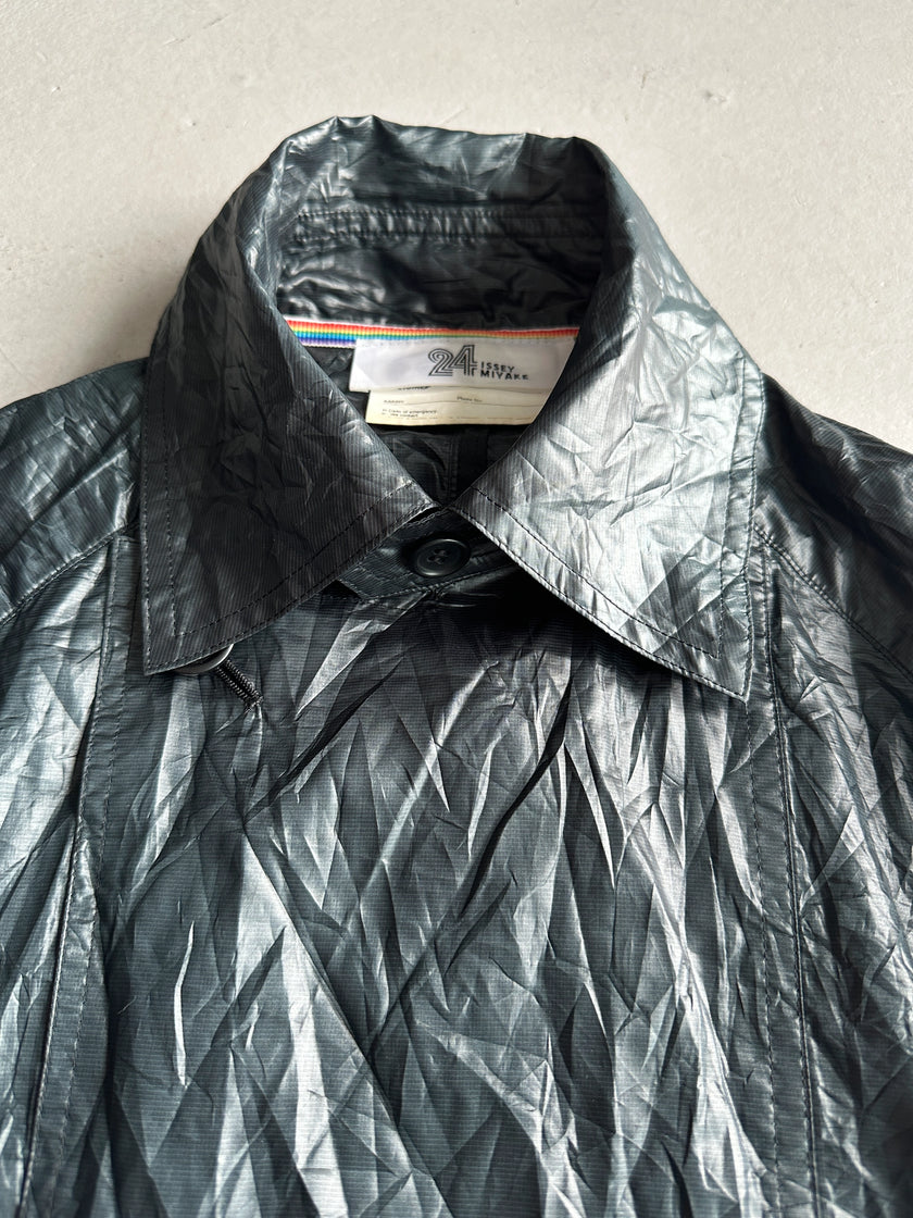 FINAL HOME BY 24 ISSEY MIYAKE - 1990s DOUBLE BREASTED TEMPERATURE CHANGING COLOUR TECHNICAL JACKET