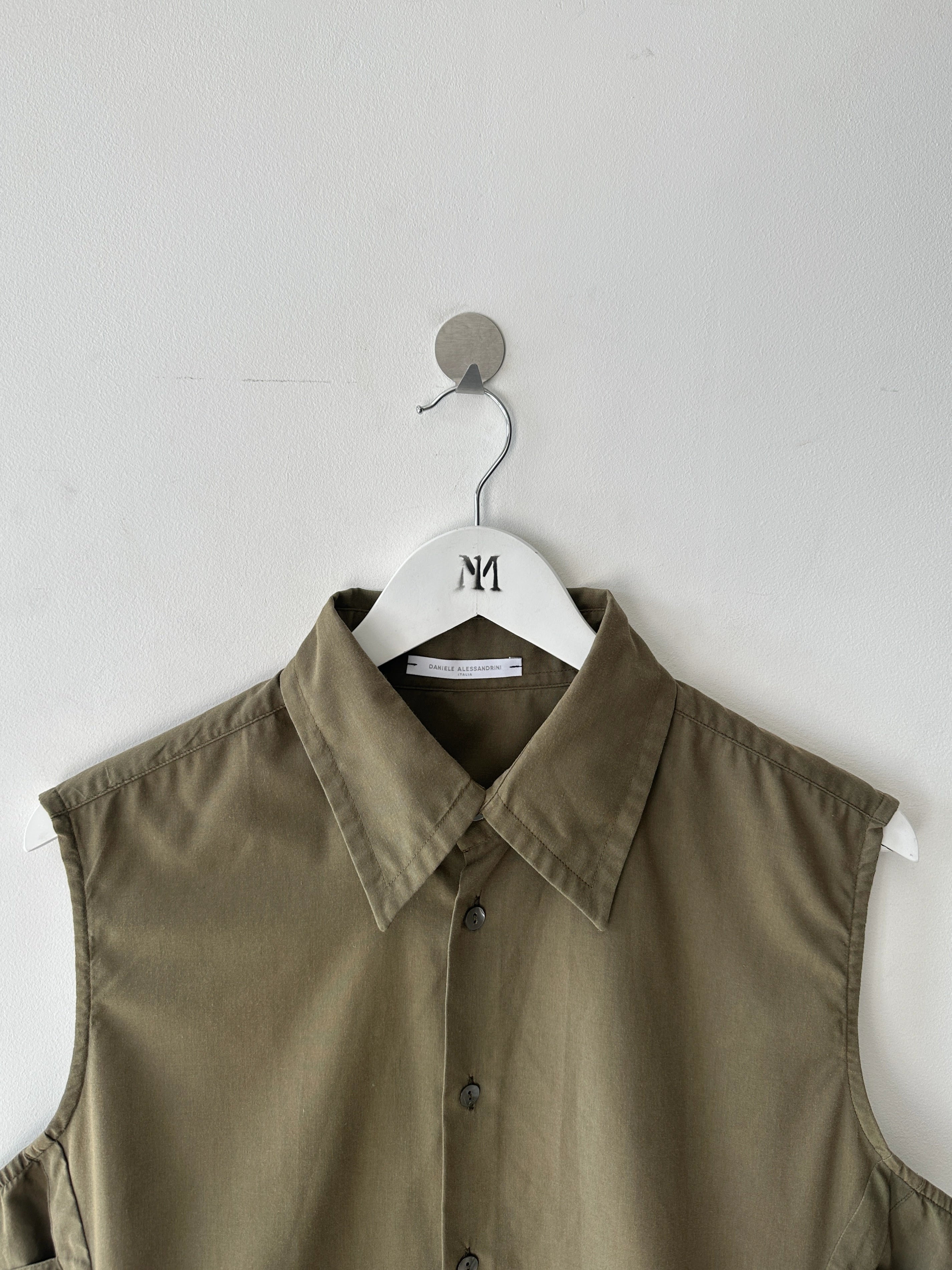 DANIELE ALESSANDRINI - early 2000s VEST SHIRT WITH SIDE BUCKLE STRAPS