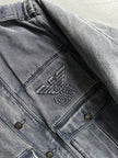 ARMANI JEANS - early 1990s WOOL LINING DENIM BOMBER JACKET