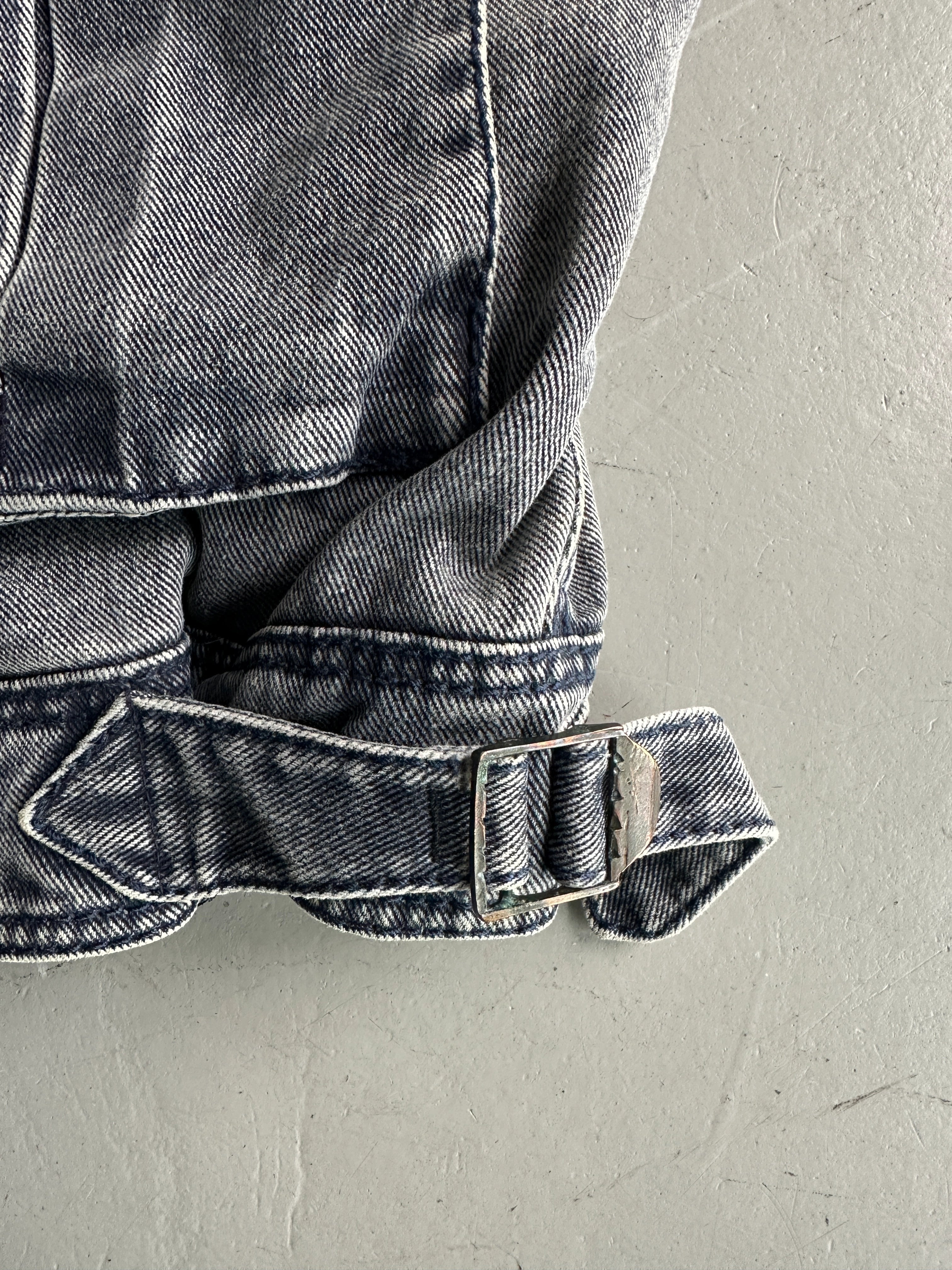 ARMANI JEANS - early 1990s WOOL LINING DENIM BOMBER JACKET