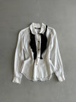 COMME DES GARÇONS - A/W 2010 RUFLLED FRONT SILKY LONG SLEEVE SHIRT