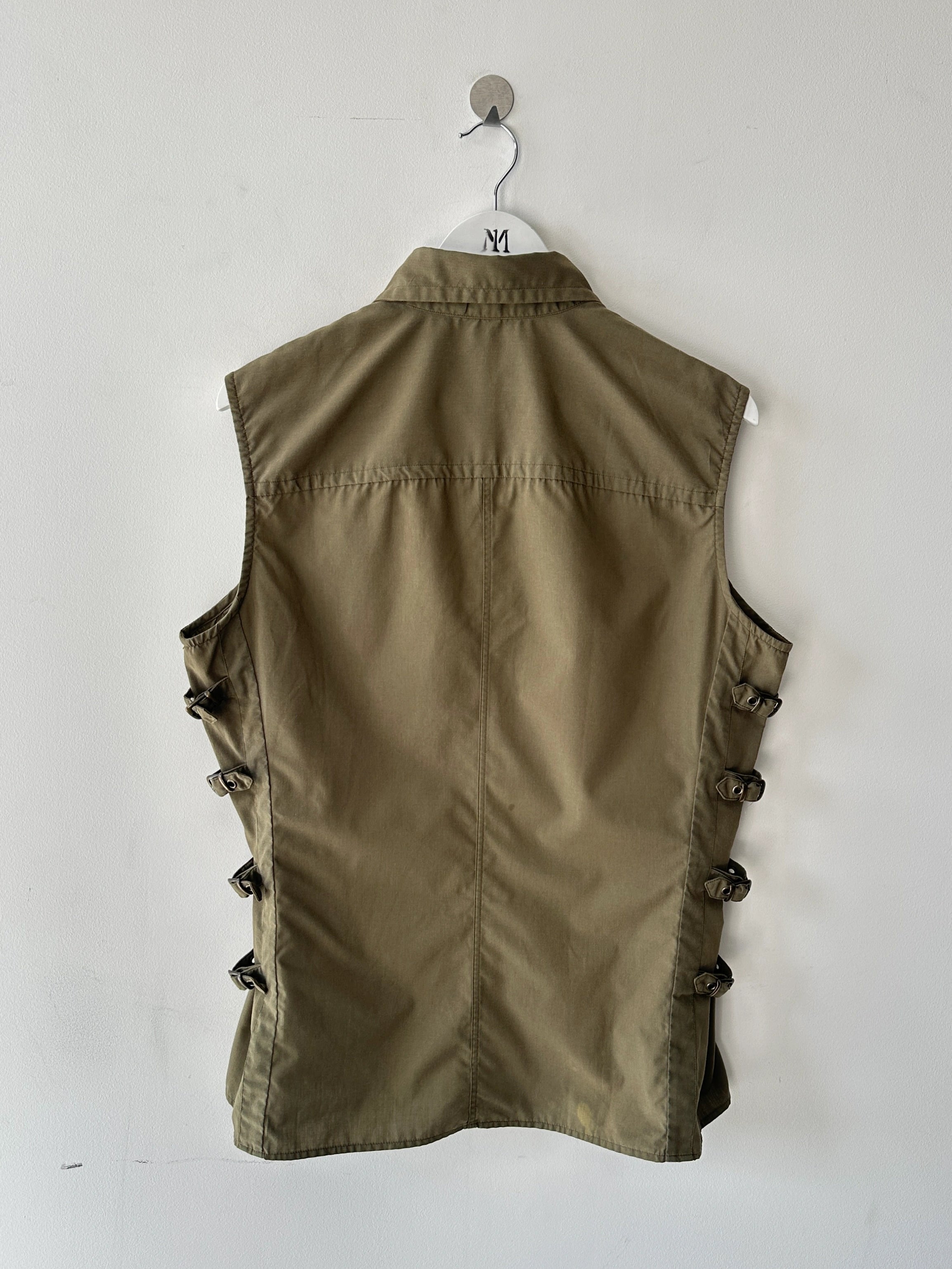 DANIELE ALESSANDRINI - early 2000s VEST SHIRT WITH SIDE BUCKLE STRAPS