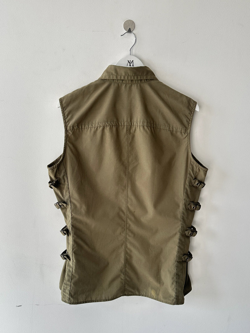 DANIELE ALESSANDRINI - early 2000s VEST SHIRT WITH SIDE BUCKLE STRAPS