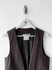 KATHARINE HAMNETT - 1990s LEATHER VEST