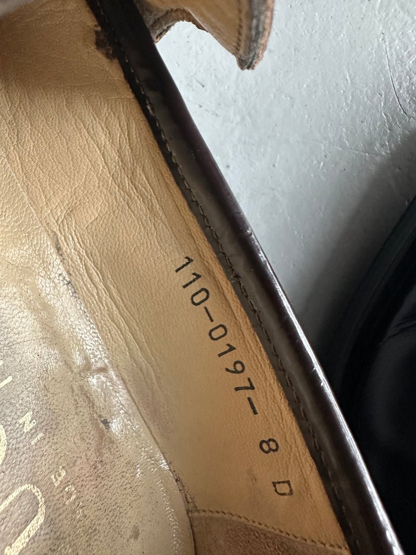 GUCCI - 1980s SQUARE TOE HORSEBIT LOAFERS