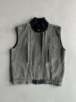 ITALIAN LABEL 1980s 2 IN 1 BOXY FIT DENIM BOMBER JACKET GILET