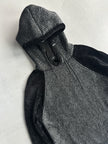EMPORIO ARMANI - 2000s CHENILLE JUMPER WITH CONTRASTING FRONT AND HOOD