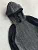 EMPORIO ARMANI - 2000s CHENILLE JUMPER WITH CONTRASTING FRONT AND HOOD