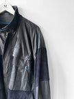 FRENCH LABEL 1980s PANELLED LEATHER AND SUEDE JACKET