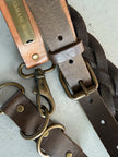 ARMANI JEANS - early 2000s BRAIDED LEATHER BELT
