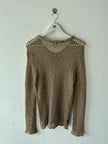 ARMANI JEANS - 2000s OPEN WEAVE KNIT LONG SLEEVE TOP