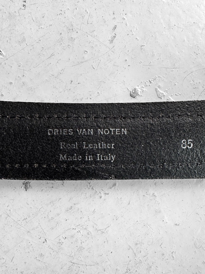 DRIES VAN NOTEN - F/W 2002 PONY HAIR LEATHER BELT
