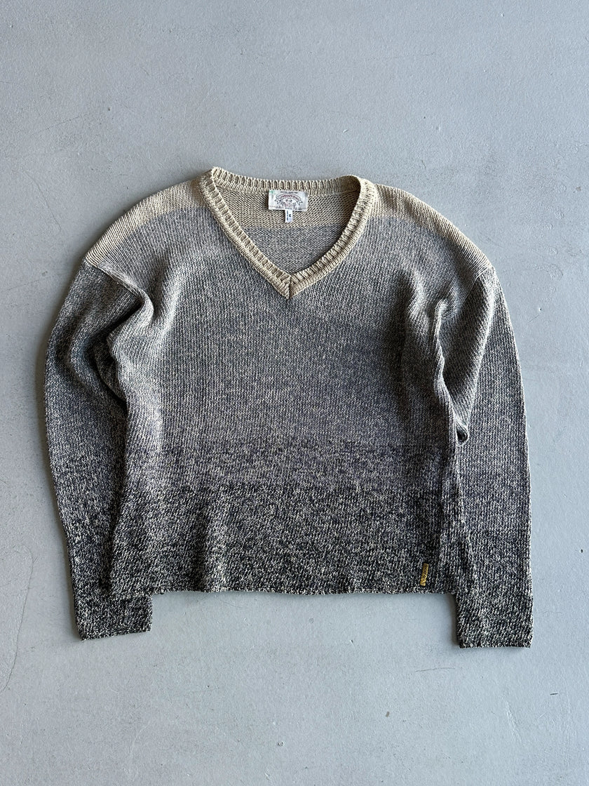 ARMANI JEANS - 1990s V NECK SOFT KNIT JUMPER