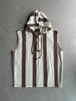 1980s LINEN HOODED VEST