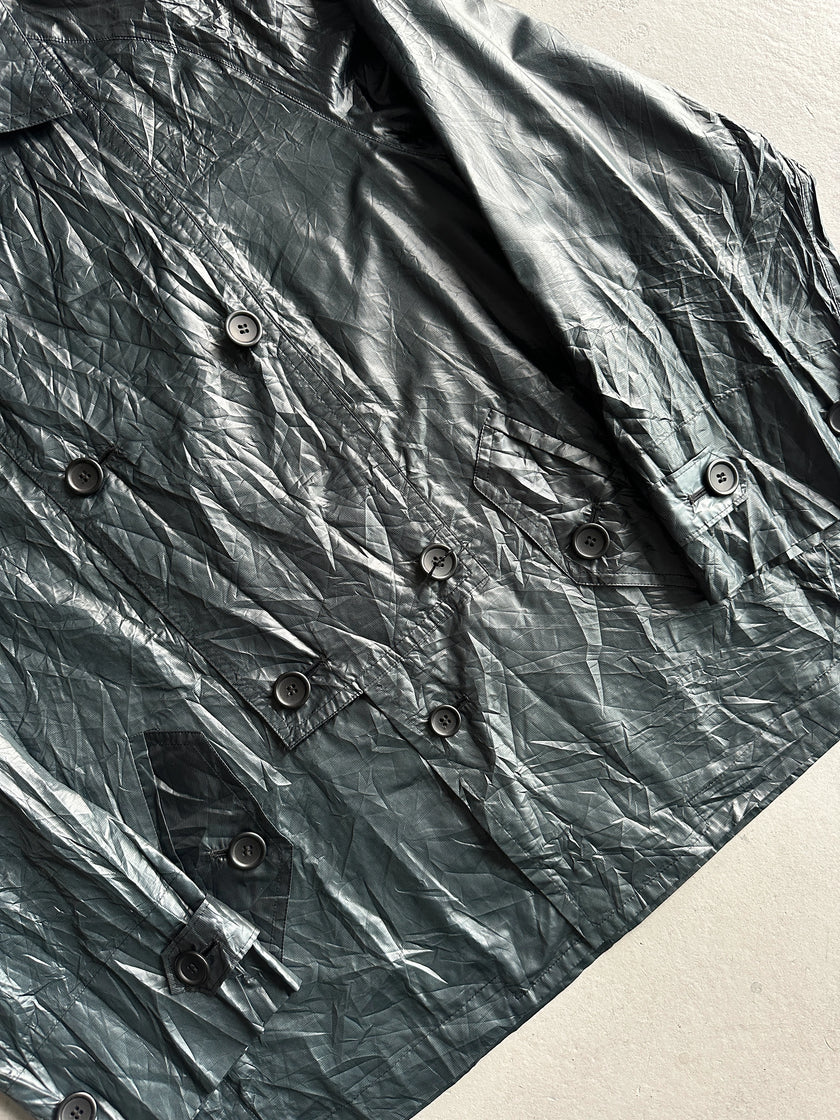 FINAL HOME BY 24 ISSEY MIYAKE - 1990s DOUBLE BREASTED TEMPERATURE CHANGING COLOUR TECHNICAL JACKET