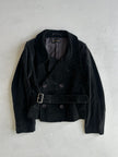 COMME DES GARÇONS - F/W 2001 DOUBLE BREASTED VELVET BELTED JACKET