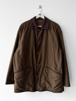 ITALIAN LABEL 1990s WATER REPELLENT JACKET WITH CONTRASTING PLUM TRIMS