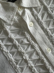 ISSEY MIYAKE - S/S 2005 KNOT FRONT PANEL LONG SLEEVE SHIRT