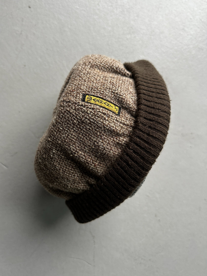 ARMANI JEANS - 1990s TWEED BEANIE HAT