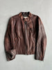 EMPORIO ARMANI - F/W 2005 BIKER LEATHER JACKET WITH SNAKESKIN DETAILS