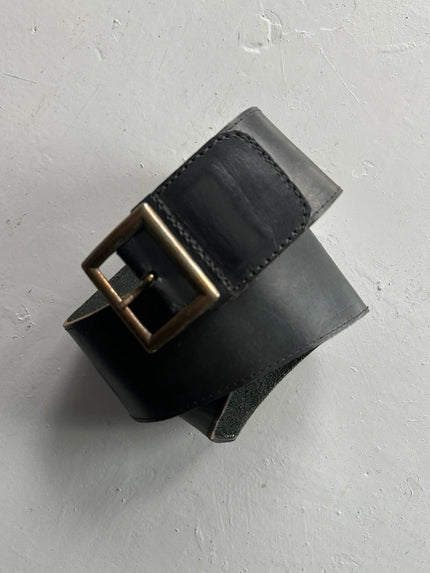 MICHIKO KOSHINO - 1990s LEATHER WAIST BELT