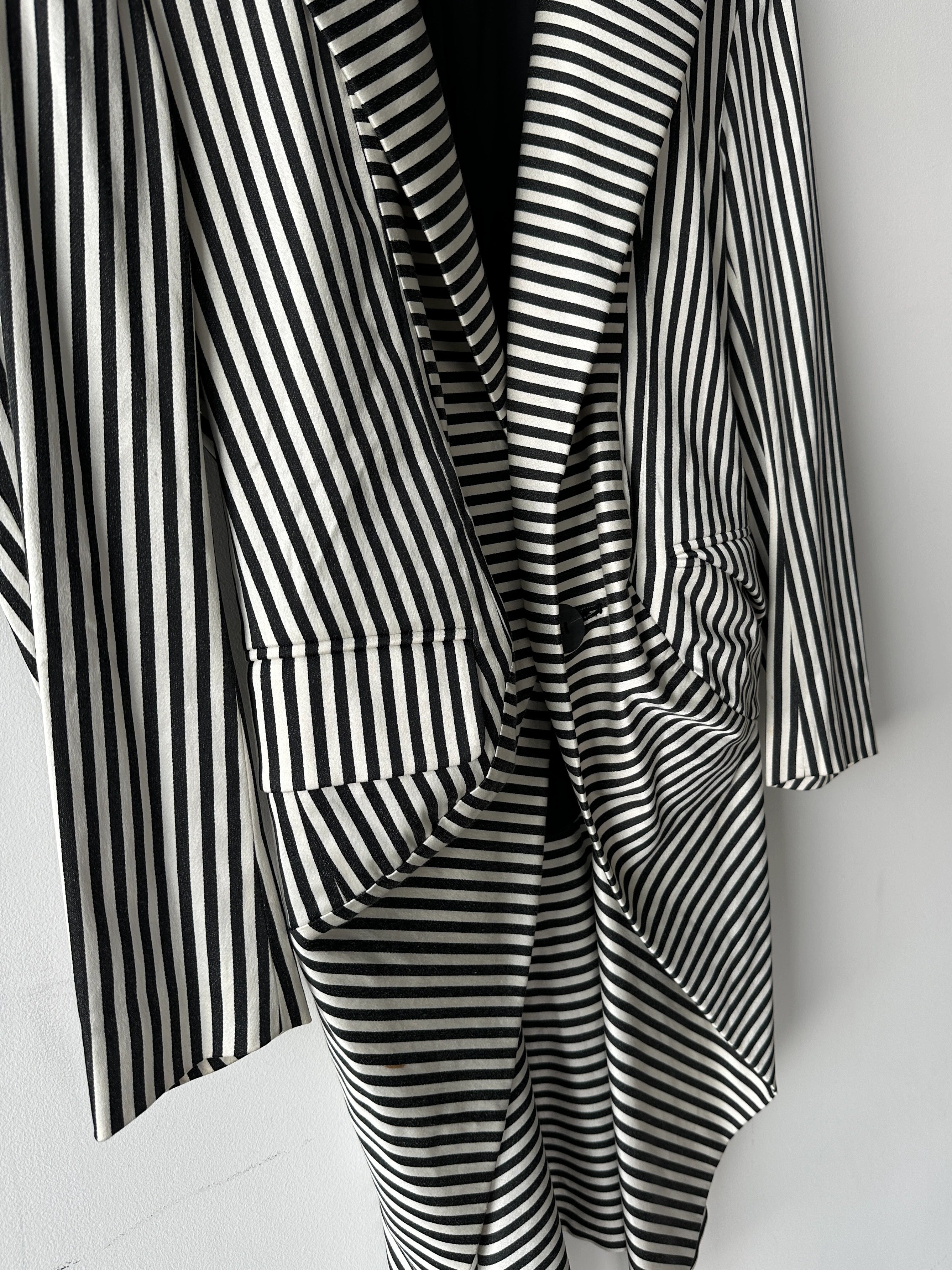 ISSEY MIYAKE - F/W 1995 TAILCOAT STRIPED BLAZER