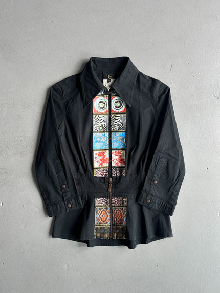JUST CAVALLI - S/S 2005 CORSET STYLE SHIRT