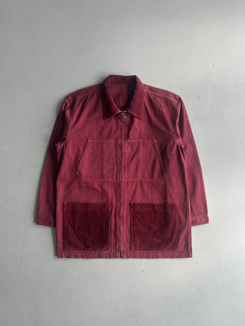MARITHÉ + FRANÇOIS GIRBAUD - 1980s FIELD JACKET WITH CORDUROY DETAILS