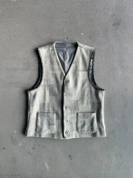 1980s WOOL WAISTCOAT WITH POCKETS AT WAIST