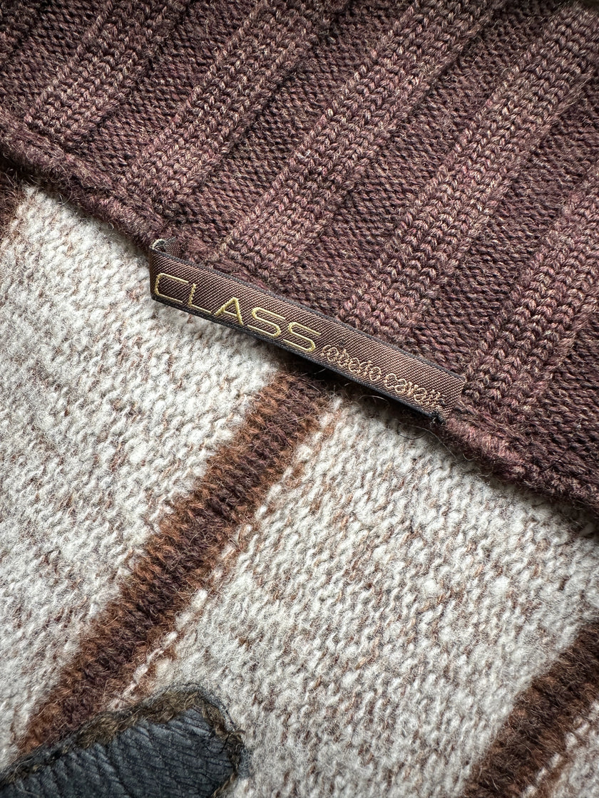 ROBERTO CAVALLI - 2000s OVERSIZED ZIPPED KNIT JUMPER