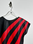 1980s LEATHER TOP WITH CONTRASTING FRONT