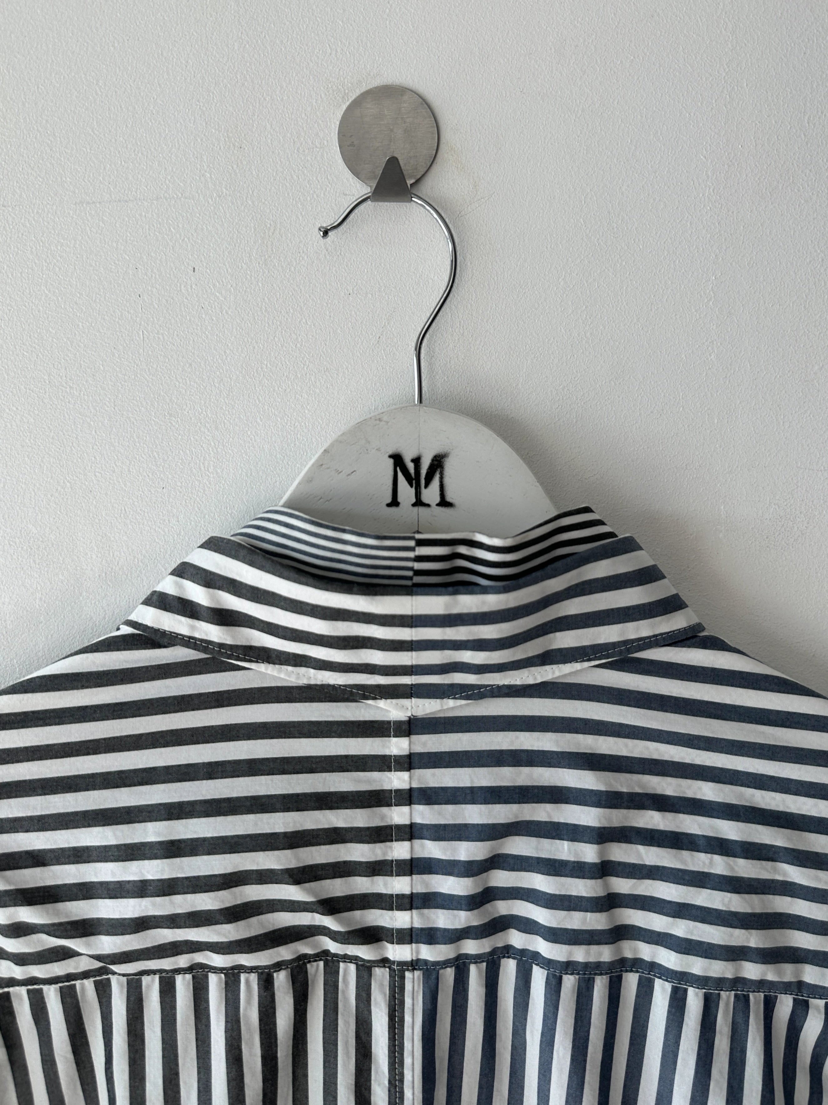 YOHJI YAMAMOTO Y'S - late 2000s DOUBLE LAYER SHORT SLEEVE SHIRT