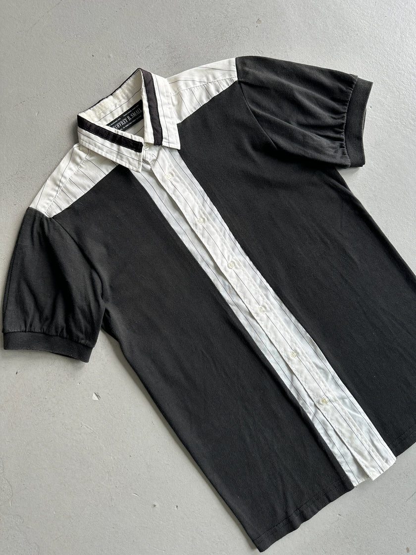 GEOFFREY B.SMALL - 1990s SHORT SLEEVE PANELED SHIRT