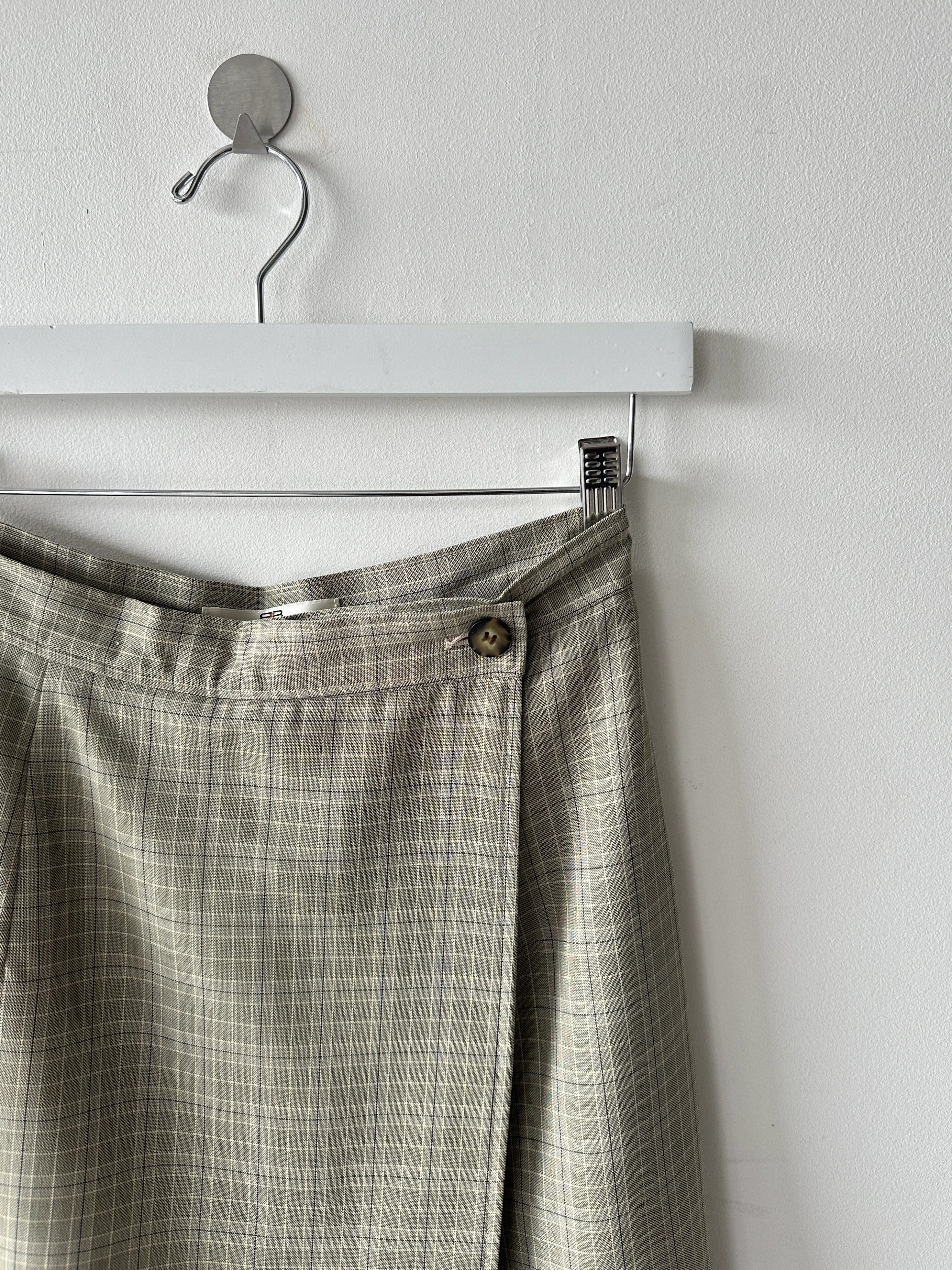 BALENCIAGA - 1990s CHECKED SKIRT PANTS