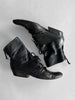 MARITHÉ + FRANÇOIS GIRBAUD - early 2000s SOFT LEATHER ANKLE BOOTS WITH LACE WRAPAROUND DETAILING