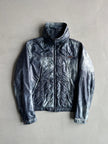 DIESEL - 2000s TROMPE L'OEIL DENIM PRINT PUFFER JACKET