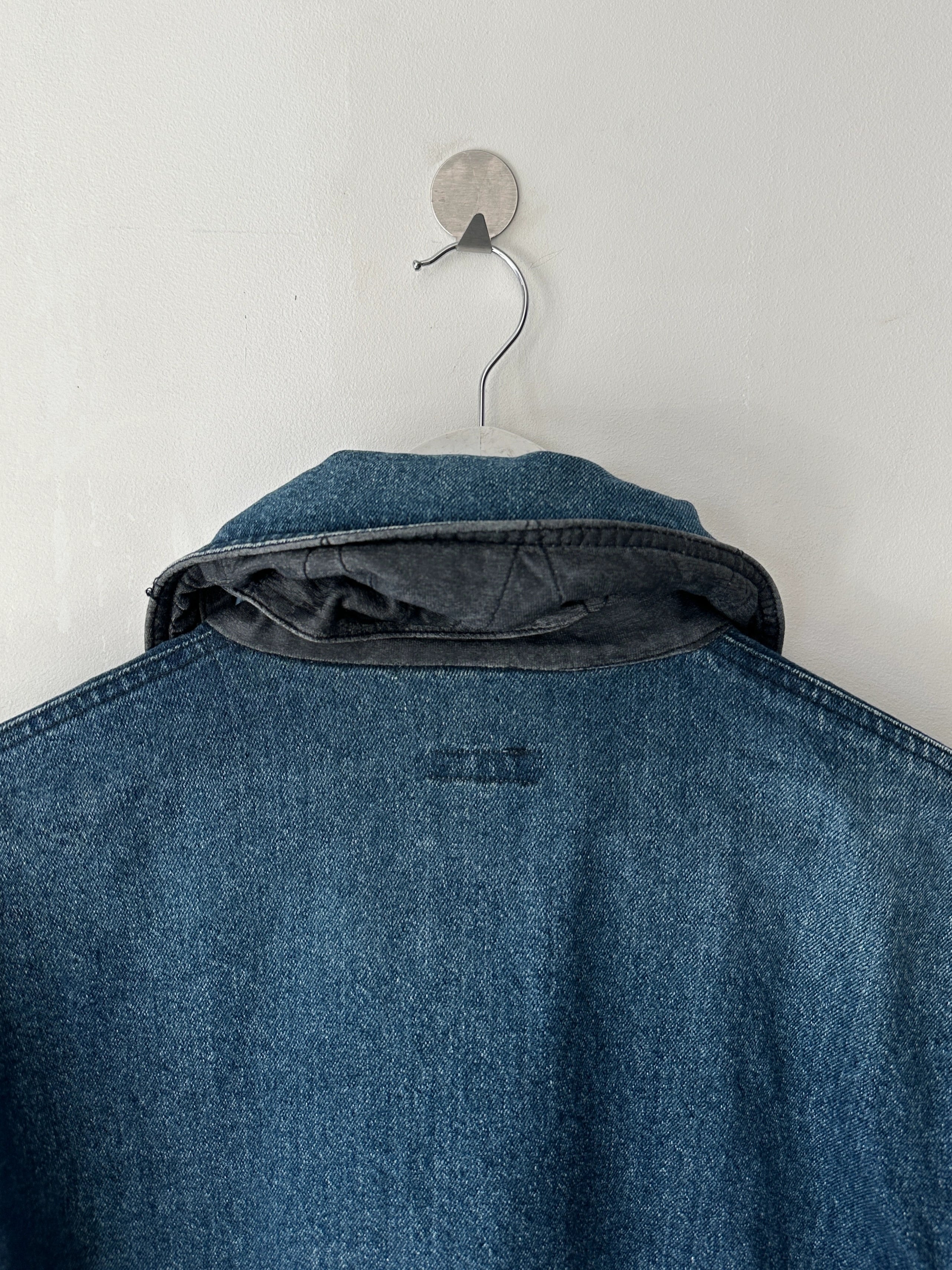 BONEVILLE BY MASSIMO OSTI - 1980s OVERSIZED DENIM BOMBER JACKET