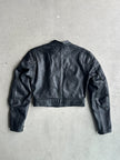 1990s CROP FIT LEATHER BIKER JACKET