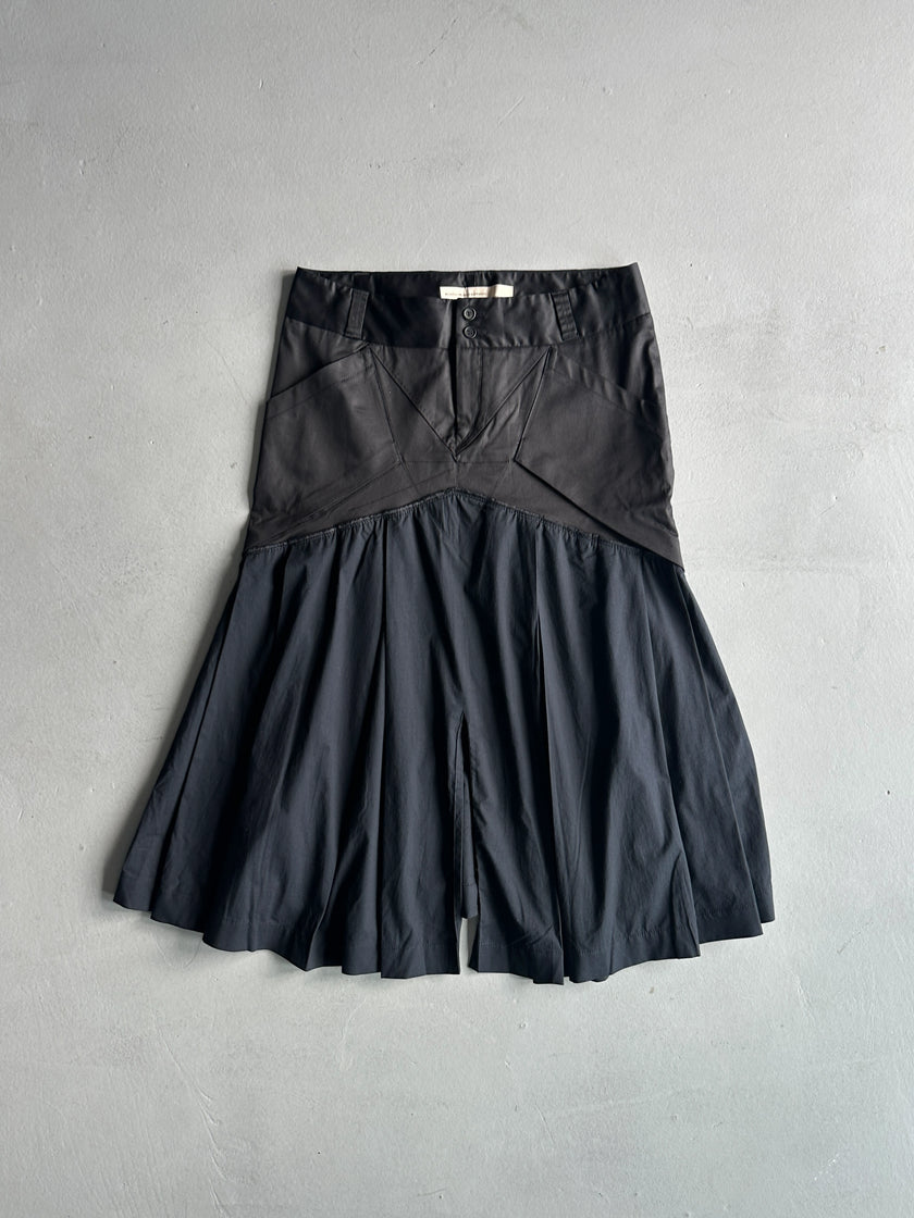 MARITHÉ + FRANÇOIS GIRBAUD - 2000s PANELED PLEATED SKIRT