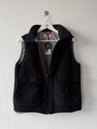ARMANI JEANS - 1990s FUZZY HAIR ZIPPED VEST GILET