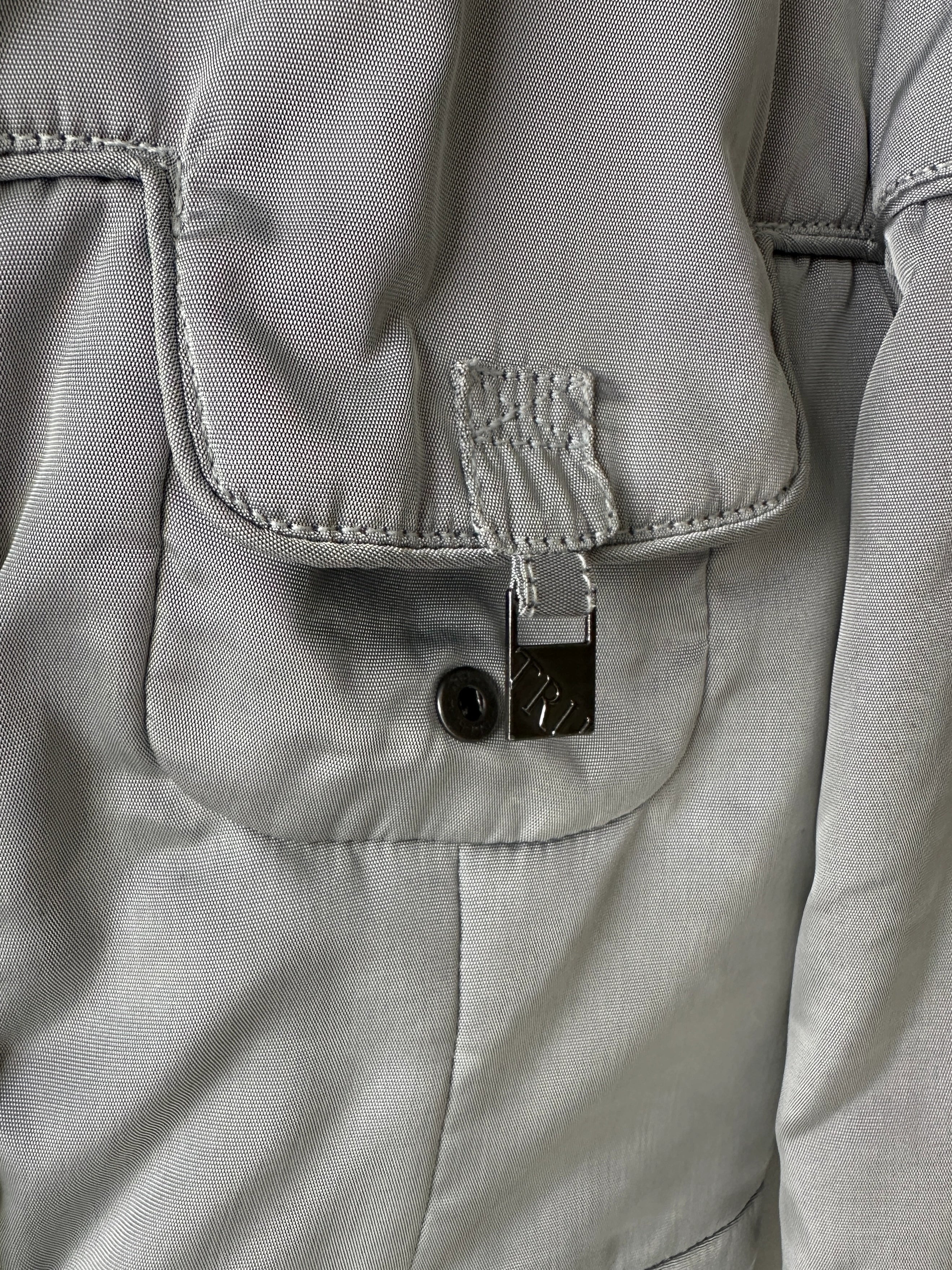 TRUSSARDI - early 2000s CROP FIT JACKET WITH CROSS STRAP DETAILS