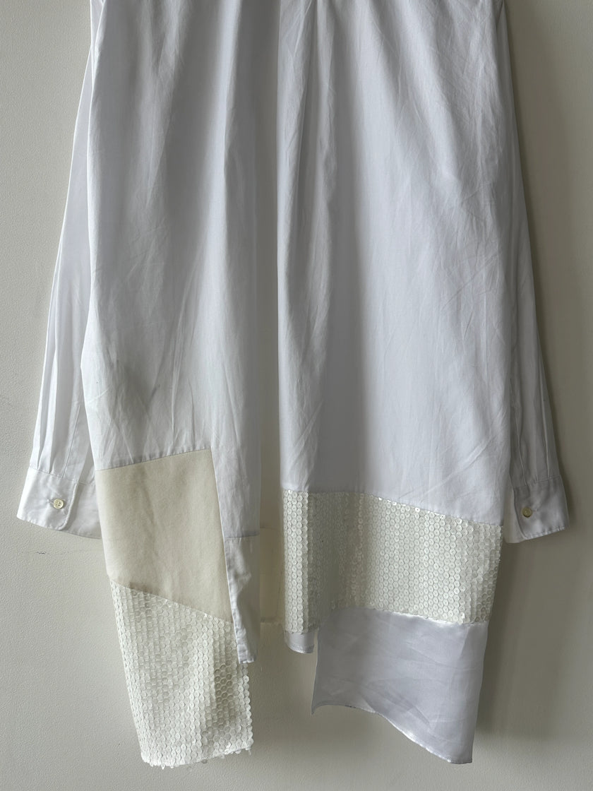 COMME DES GARÇONS - F/W 2024 ASYMMETRICAL SHIRT WITH PATCHWORK HEM PANELS