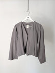 ISSEY MIYAKE - 1980s OPEN FRONT ARCHITECTURAL OPEN FRONT BLAZER