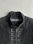 BIKKEMBERGS - A/W 2006 PADDED JACKET WITH LEATHER FRONT LOGO LETTERING